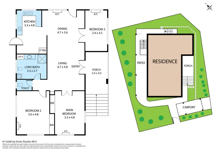 Floorplan of Homely house listing, 61 Goldring Street, Rosslea QLD 4812