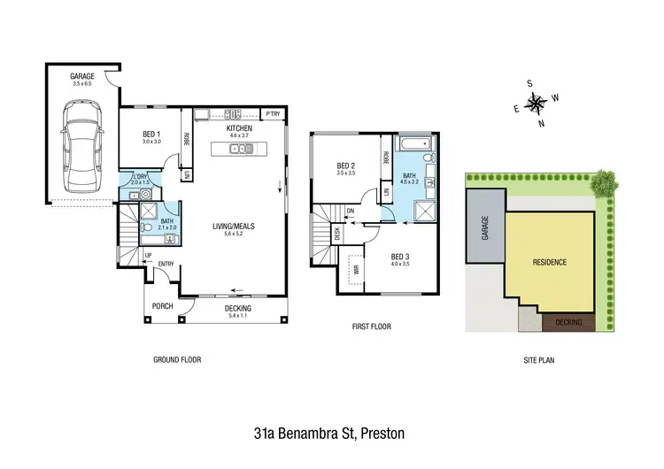 Floorplan of Homely townhouse listing, 31A Benambra Street, Preston VIC 3072