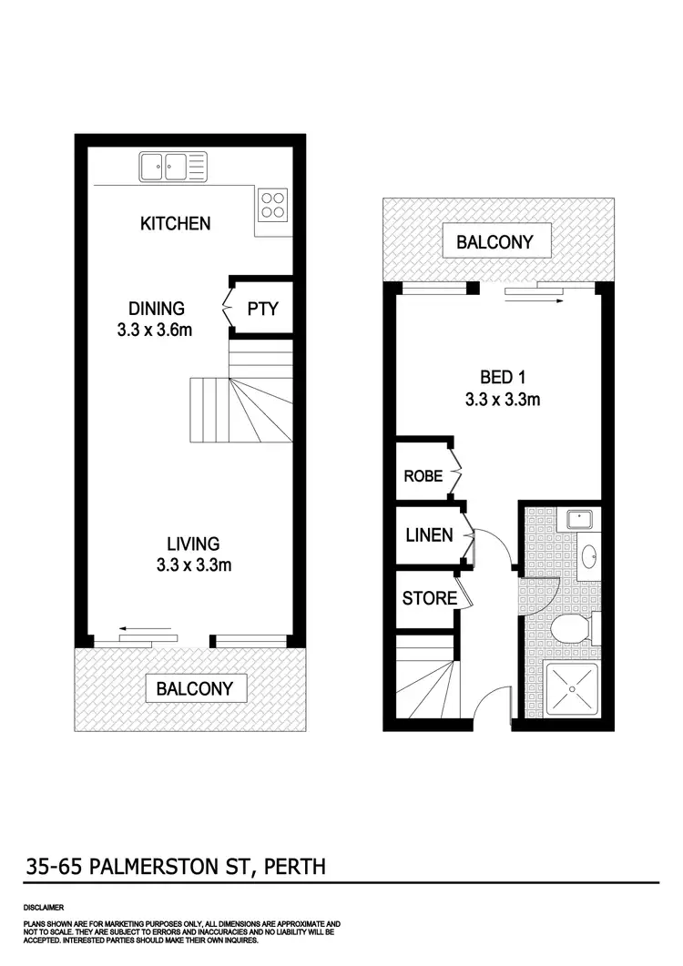 Floorplan of Homely apartment listing, 35/65 Palmerston Street, Perth WA 6000