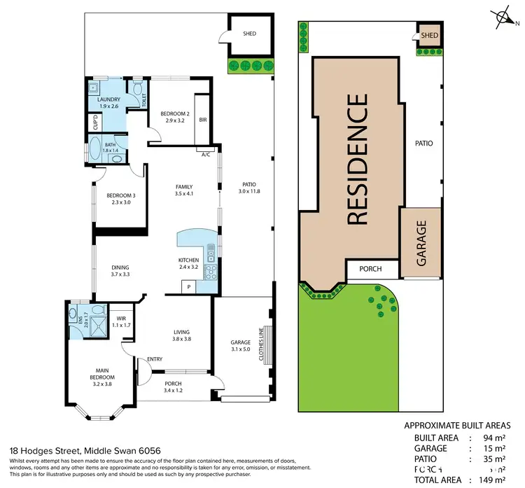 Floorplan of Homely house listing, 18 Hodges Street, Middle Swan WA 6056