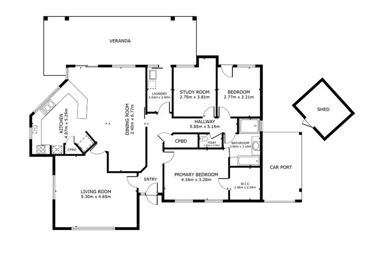 Floorplan of Homely house listing, 25 Starick Way, Gosnells WA 6110