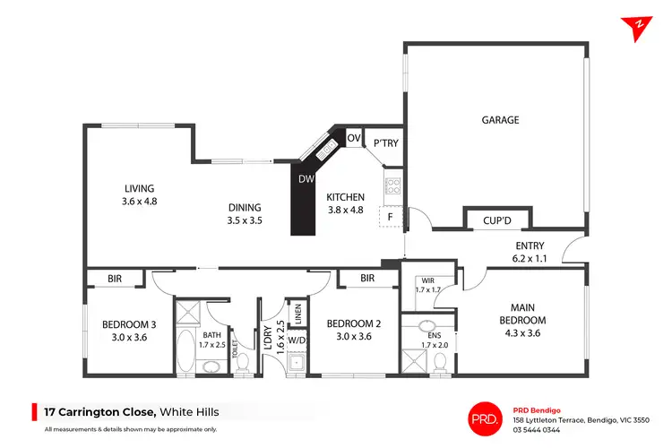 Floorplan of Homely house listing, 17 Carrington Close, White Hills VIC 3550