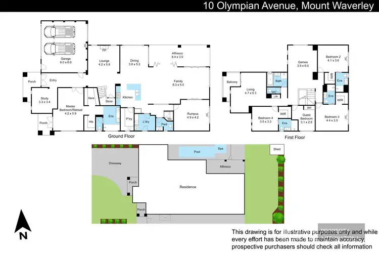 Floorplan of Homely house listing, 10 Olympian Avenue, Mount Waverley VIC 3149