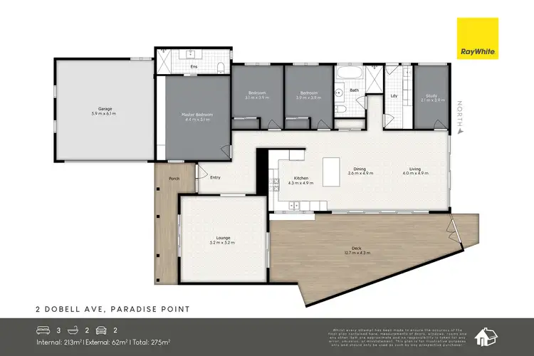 Floorplan of Homely house listing, 2 Dobell Avenue, Paradise Point QLD 4216