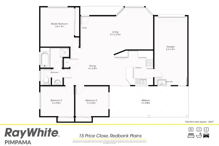 Floorplan of Homely house listing, 15 Price Close, Redbank Plains QLD 4301