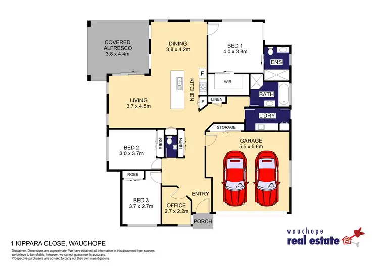 Floorplan of Homely house listing, 1 Kippara Close, Wauchope NSW 2446