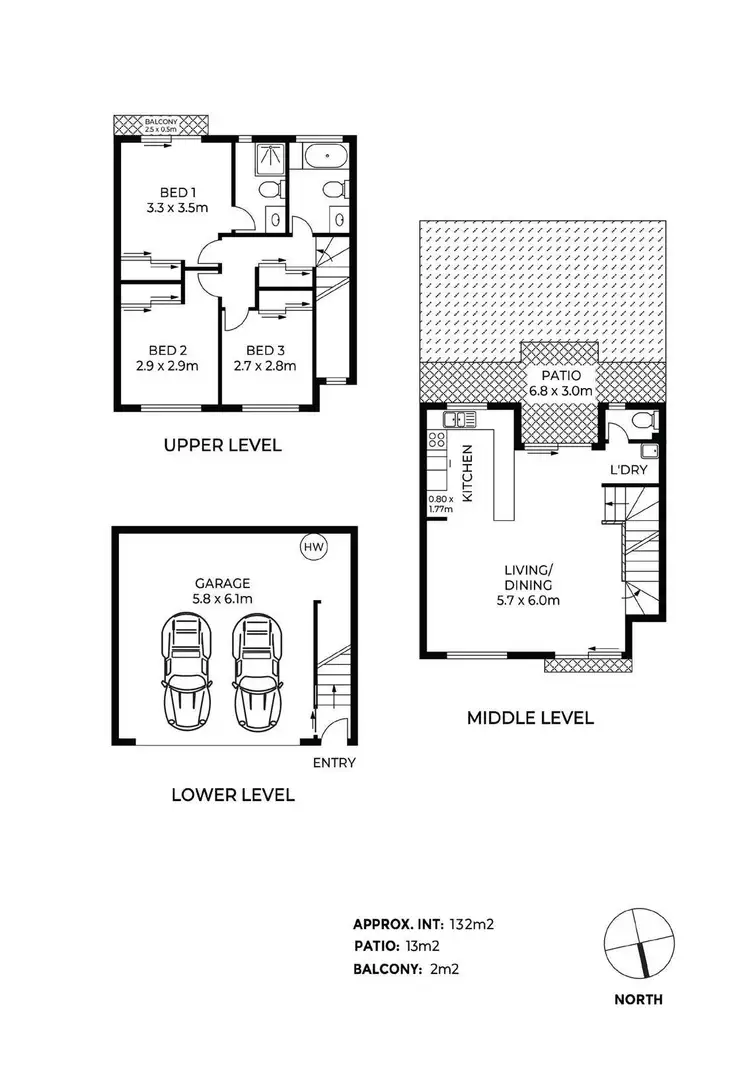 Floorplan of Homely townhouse listing, 6/125 Hansen Street, Moorooka QLD 4105