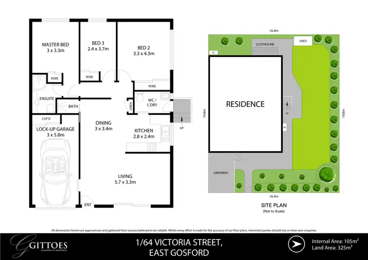 Floorplan of Homely villa listing, 1/64 Victoria Street, East Gosford NSW 2250