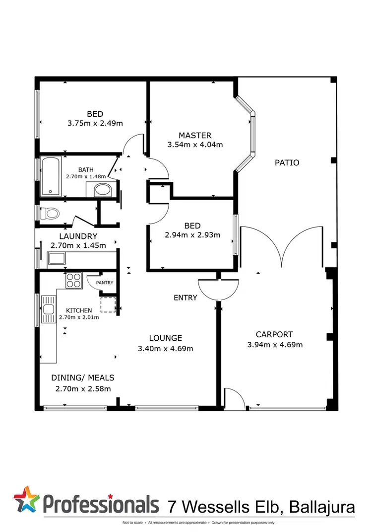 Floorplan of Homely house listing, 7 Wessells Elbow, Ballajura WA 6066