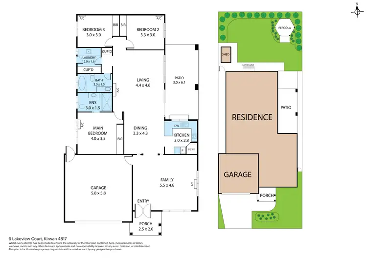 Floorplan of Homely house listing, 6 Lakeview Court, Kirwan QLD 4817