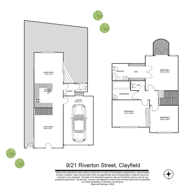 Floorplan of Homely townhouse listing, 9/21 Riverton Street, Clayfield QLD 4011