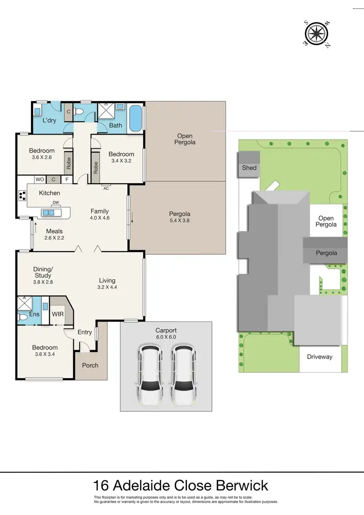 Floorplan of Homely house listing, 16 Adelaide Close, Berwick VIC 3806