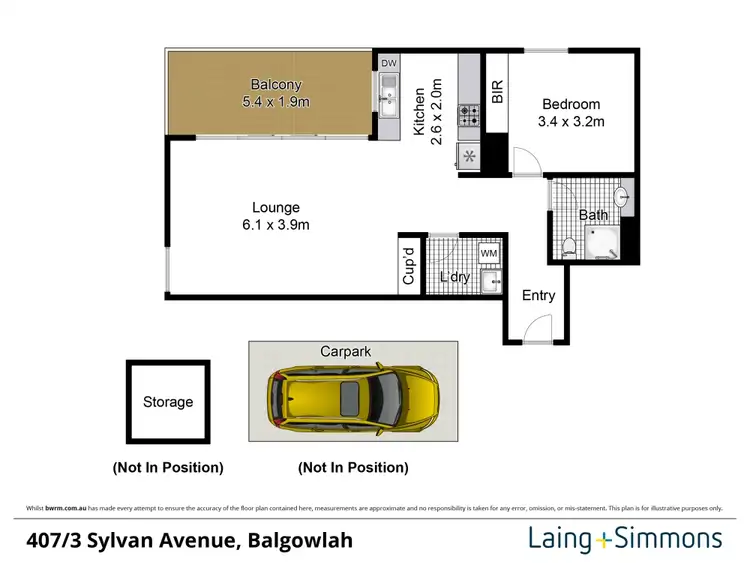 Floorplan of Homely unit listing, 407/3 Sylvan Avenue, Balgowlah NSW 2093