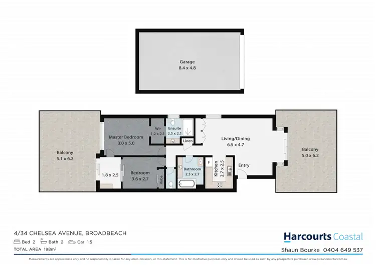 Floorplan of Homely apartment listing, 4/34 Chelsea Avenue, Broadbeach QLD 4218