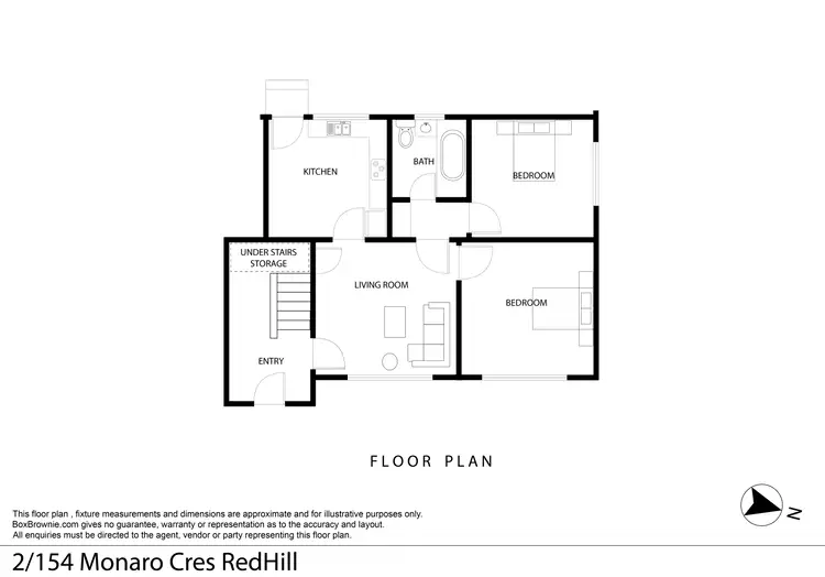 Floorplan of Homely apartment listing, 2/154 Monaro Crescent, Red Hill ACT 2603