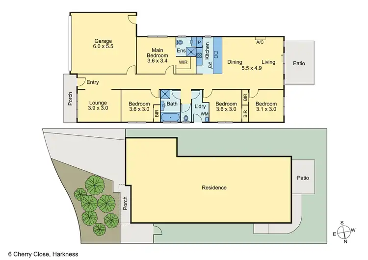 Floorplan of Homely house listing, 6 Cherry Close, Harkness VIC 3337