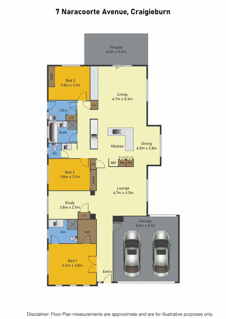 Floorplan of Homely house listing, 7 Naracoorte Avenue, Craigieburn VIC 3064