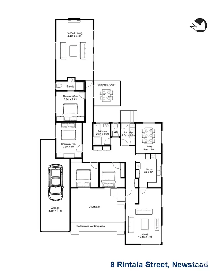 Floorplan of Homely house listing, 8 Rintala Street, Newstead TAS 7250