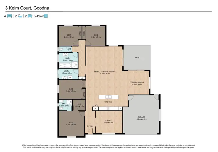 Floorplan of Homely house listing, 3 Keim Court, Goodna QLD 4300