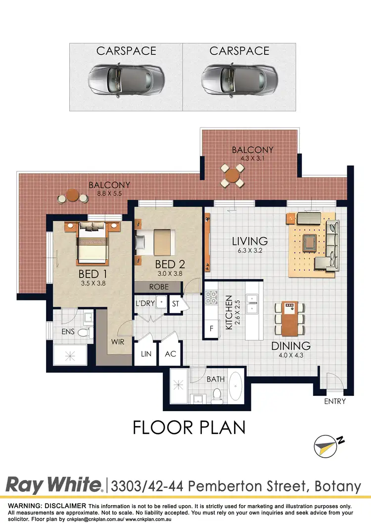 Floorplan of Homely apartment listing, 303C/42-44 Pemberton Street, Botany NSW 2019