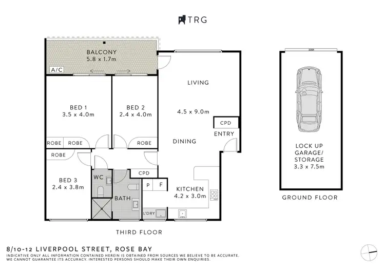 Floorplan of Homely apartment listing, 8/10-12 Liverpool Street, Rose Bay NSW 2029