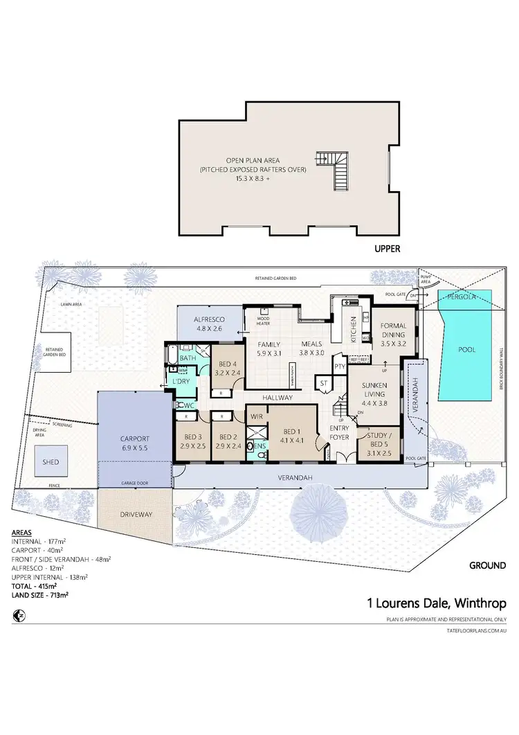 Floorplan of Homely house listing, 1 Lourens Dale, Winthrop WA 6150