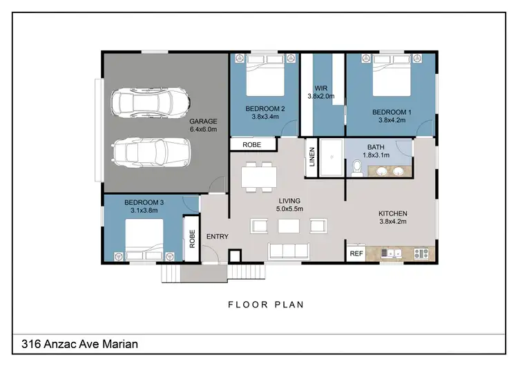 Floorplan of Homely house listing, 316 Anzac Avenue, Marian QLD 4753