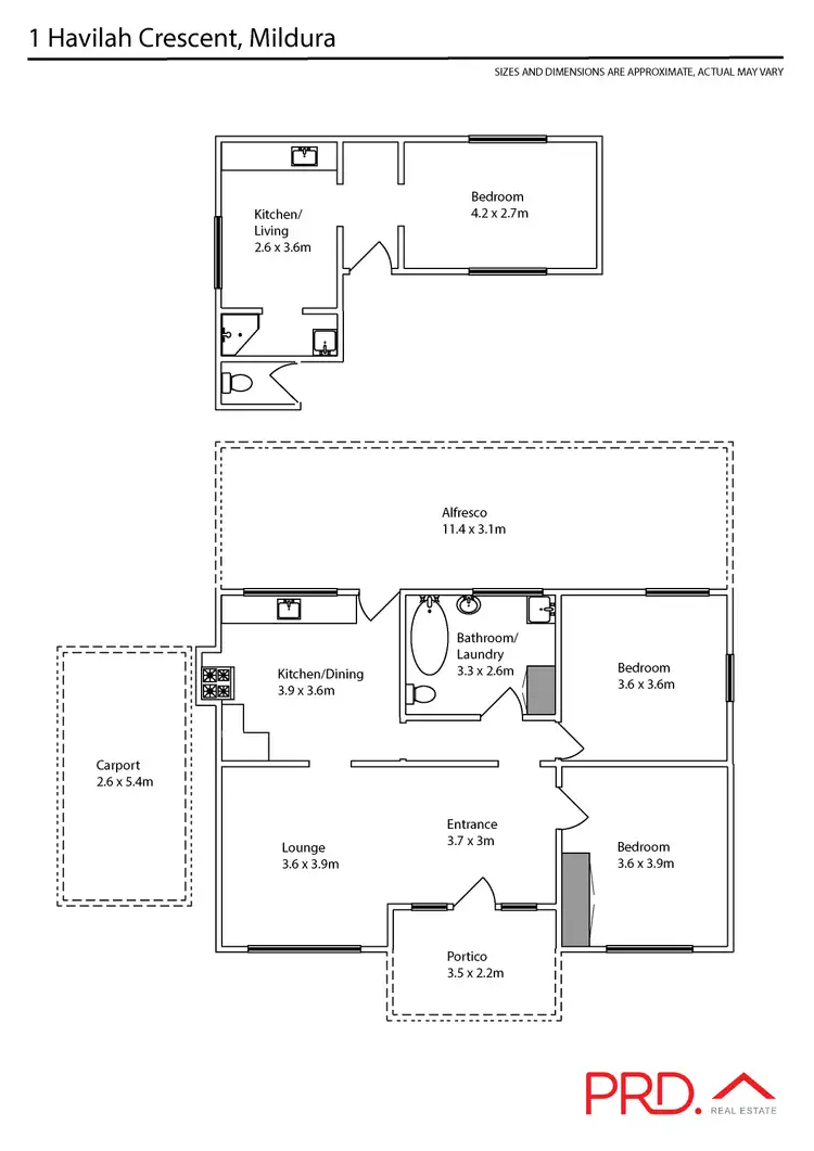 Floorplan of Homely house listing, 1 Havilah Cresent, Mildura VIC 3500