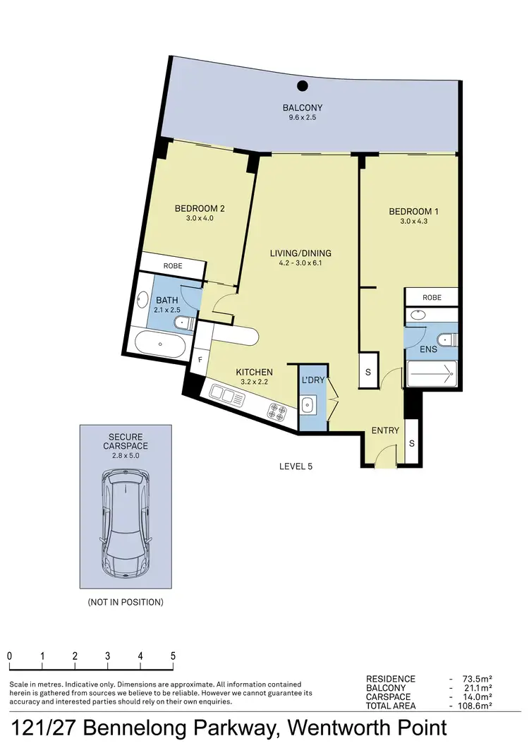 Floorplan of Homely apartment listing, 121/27-29 Bennelong Parkway, Wentworth Point NSW 2127