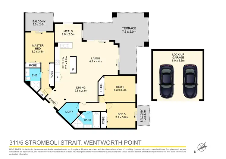 Floorplan of Homely apartment listing, 311/5 Stromboli Strait, Wentworth Point NSW 2127