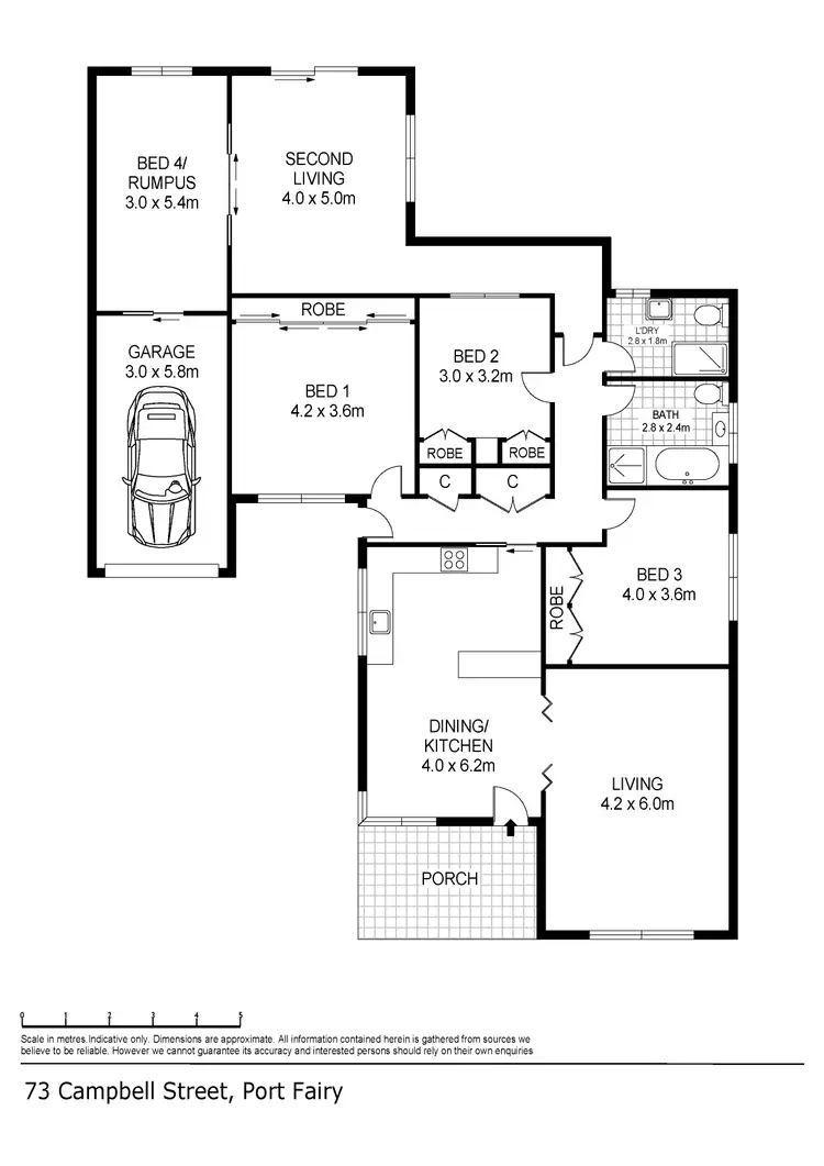 Floorplan of Homely house listing, 73 Campbell Street, Port Fairy VIC 3284