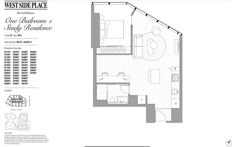 Floorplan of Homely apartment listing, 4207D/648 Lonsdale Street, Melbourne VIC 3000