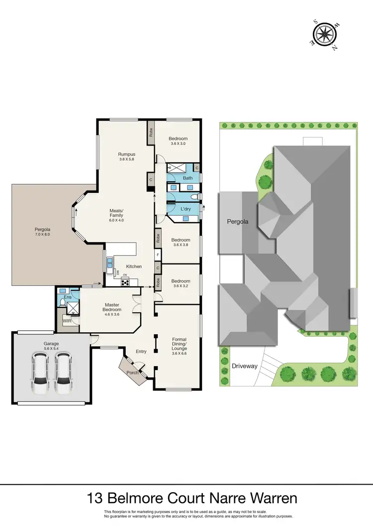 Floorplan of Homely house listing, 13 Belmore Court, Narre Warren VIC 3805