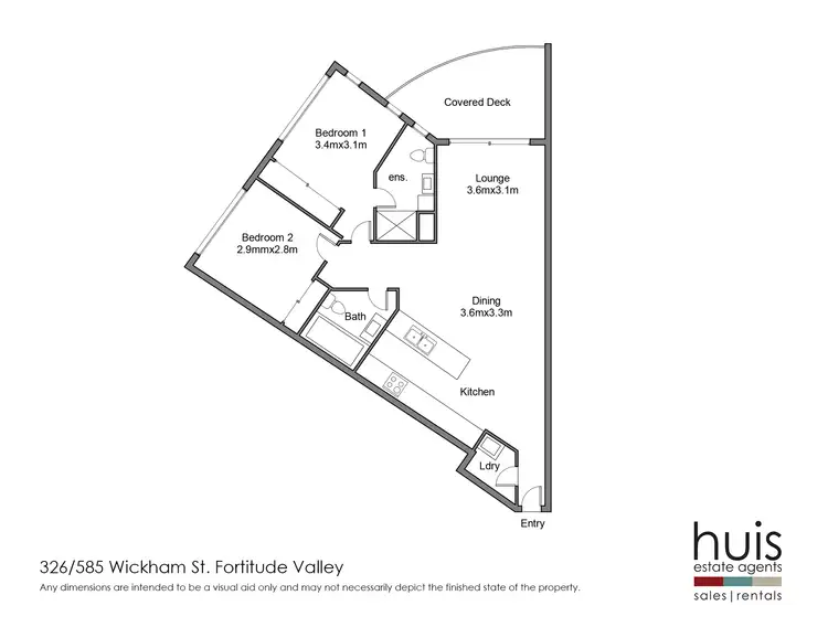 Floorplan of Homely house listing, 326/585 Wickham Street, Fortitude Valley QLD 4006