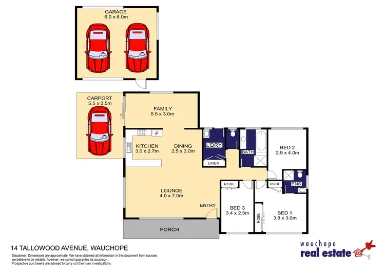 Floorplan of Homely house listing, 14 Tallowood Avenue, Wauchope NSW 2446