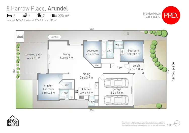 Floorplan of Homely house listing, 8 Harrow Place, Arundel QLD 4214