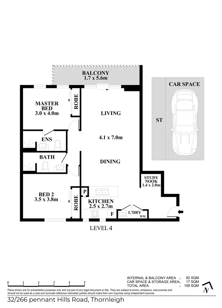 Floorplan of Homely apartment listing, 32/266 Pennant Hills Road, Thornleigh NSW 2120