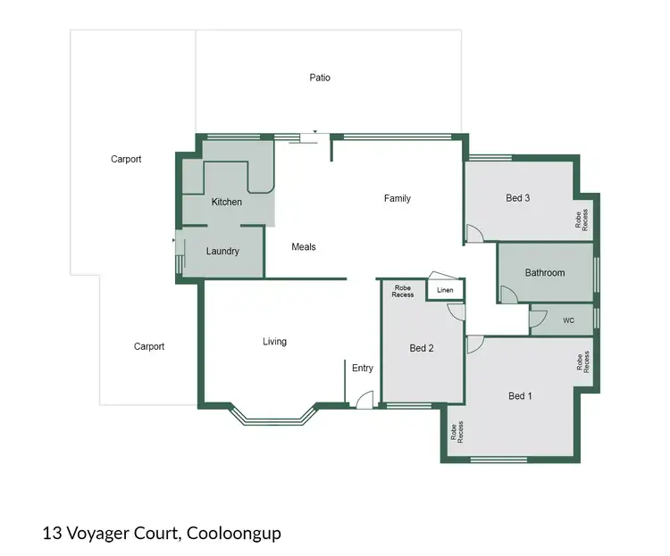 Floorplan of Homely house listing, 13 Voyager Court, Cooloongup WA 6168