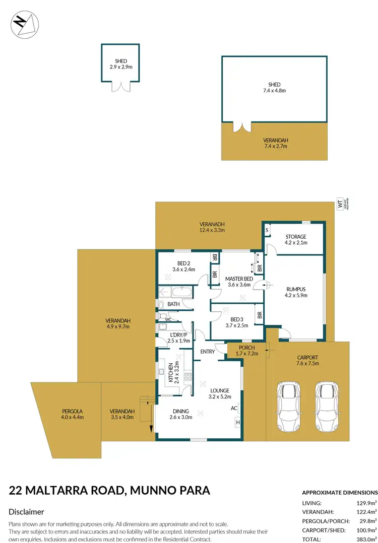 Floorplan of Homely house listing, 22 Maltarra Road, Munno Para SA 5115