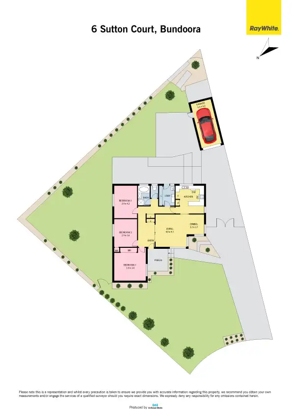 Floorplan of Homely house listing, 6 Sutton Court, Bundoora VIC 3083