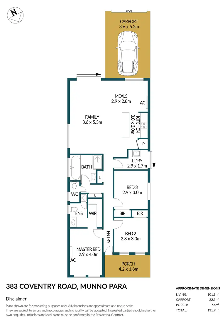 Floorplan of Homely house listing, 383 Coventry Road, Munno Para SA 5115