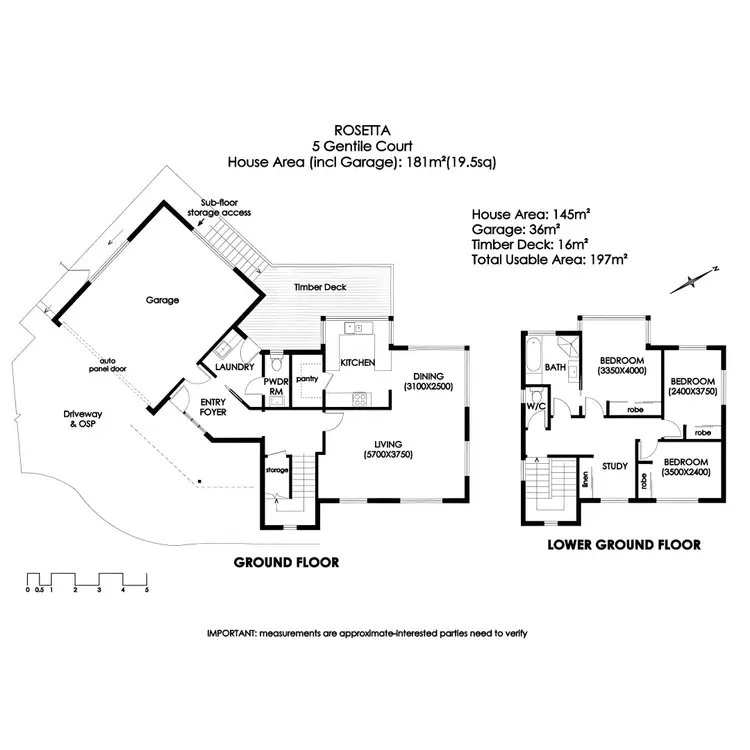Floorplan of Homely house listing, 5 Gentile Court, Rosetta TAS 7010