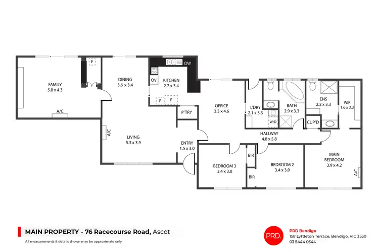 Floorplan of Homely house listing, 76 Racecourse Road, Ascot VIC 3551