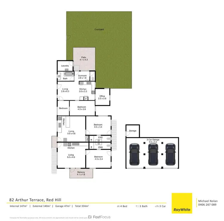Floorplan of Homely block of units listing, 82 Arthur Terrace, Red Hill QLD 4059
