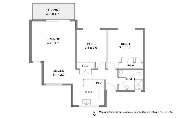 Floorplan of Homely apartment listing, 33/645 Hay Street, Jolimont WA 6014