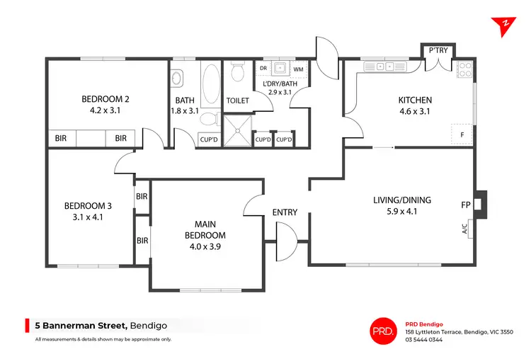 Floorplan of Homely house listing, 5 Bannerman Street, Bendigo VIC 3550