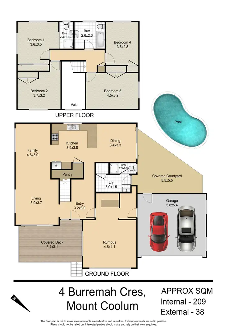 Floorplan of Homely house listing, 4 Burremah Crescent, Mount Coolum QLD 4573