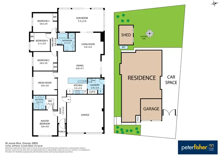 Floorplan of Homely house listing, 16 Jessie Rise, Orange NSW 2800