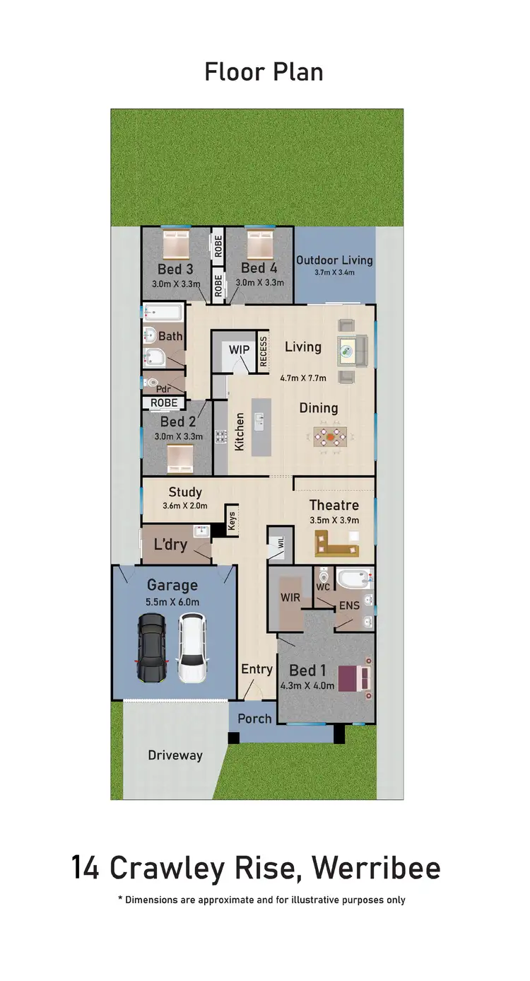 Floorplan of Homely house listing, 14 Crawley Rise, Werribee VIC 3030