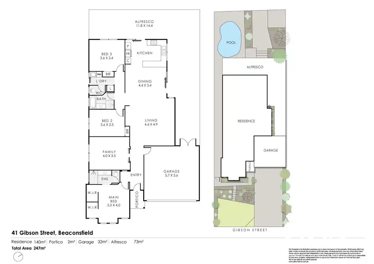 Floorplan of Homely house listing, 41 Gibson Street, Beaconsfield WA 6162